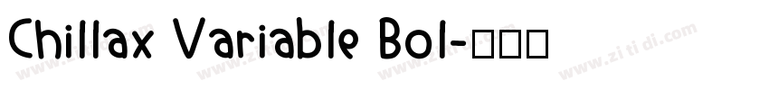 Chillax Variable Bol字体转换